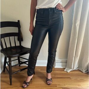 Black faux leather pants. Great condition!